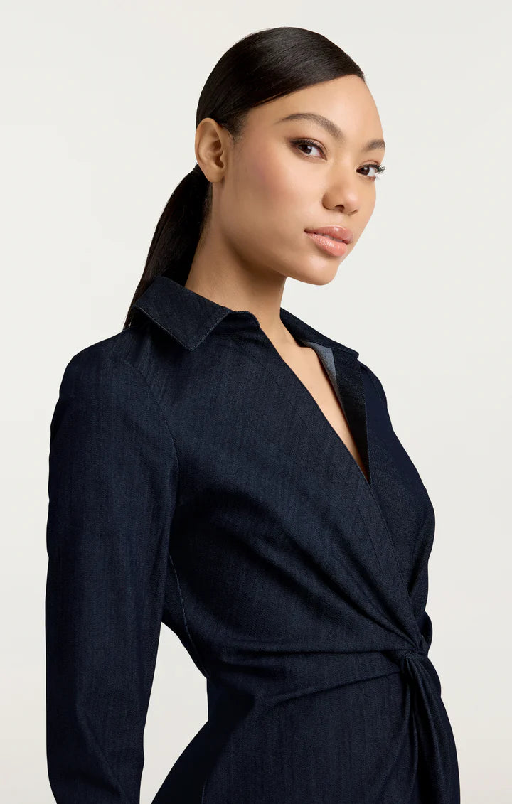 Denim Mckenna Dress Indigo - Cinq à Sept