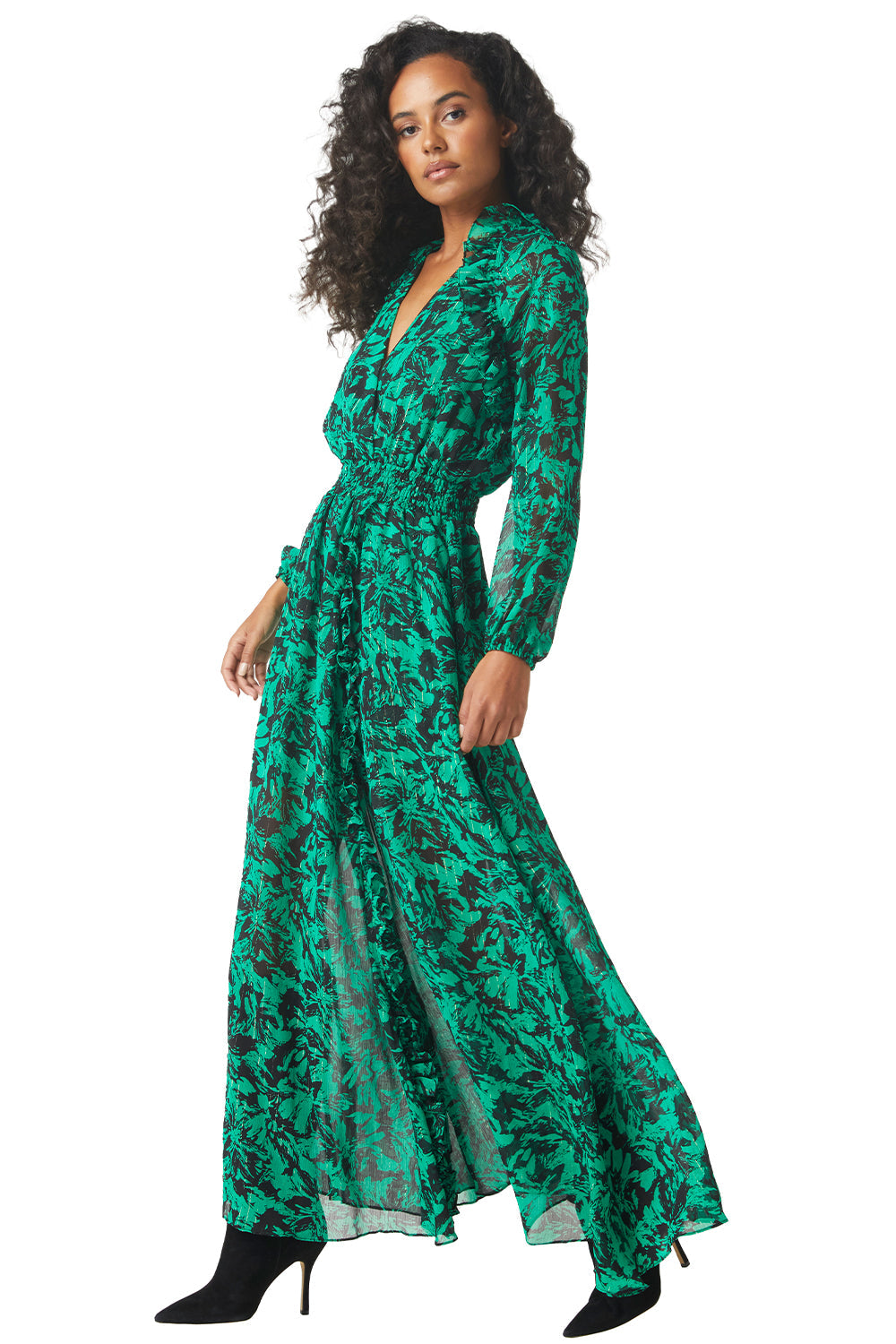 Jocasta Dress Emerald Abstract - MISA Los Angeles