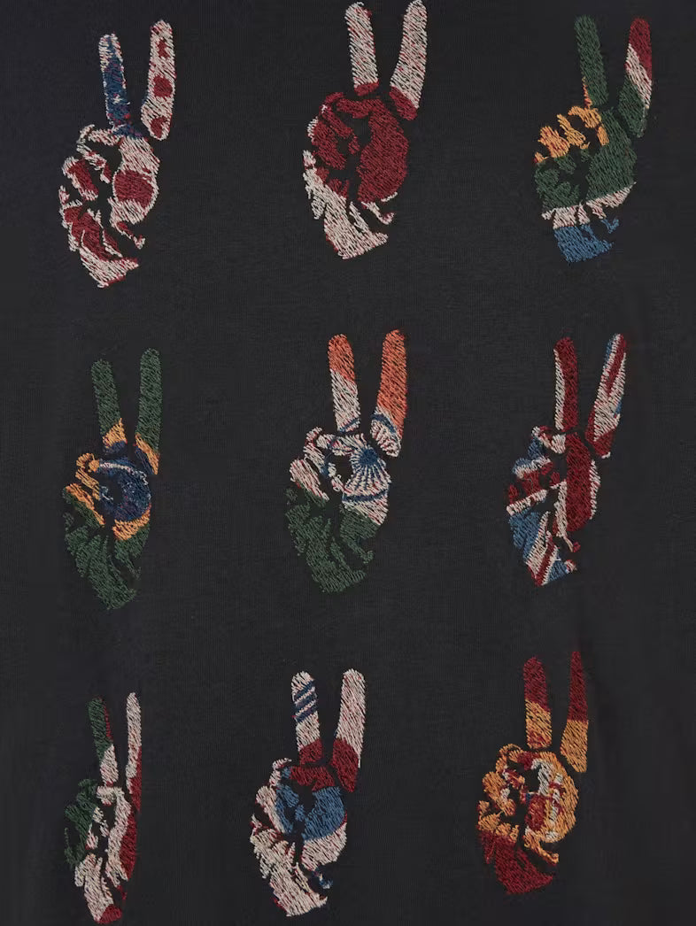 Multi Peace Hand Tee Black - John Varvatos