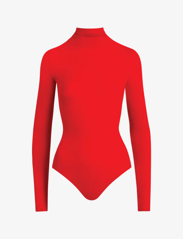 Ballet Long Sleeve Turtleneck Bodysuit Scarlet - Commando