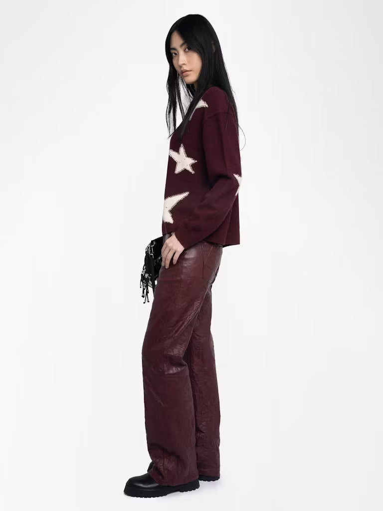 Marcuz Cashmere Sweater Burgundy - Zadig & Voltaire