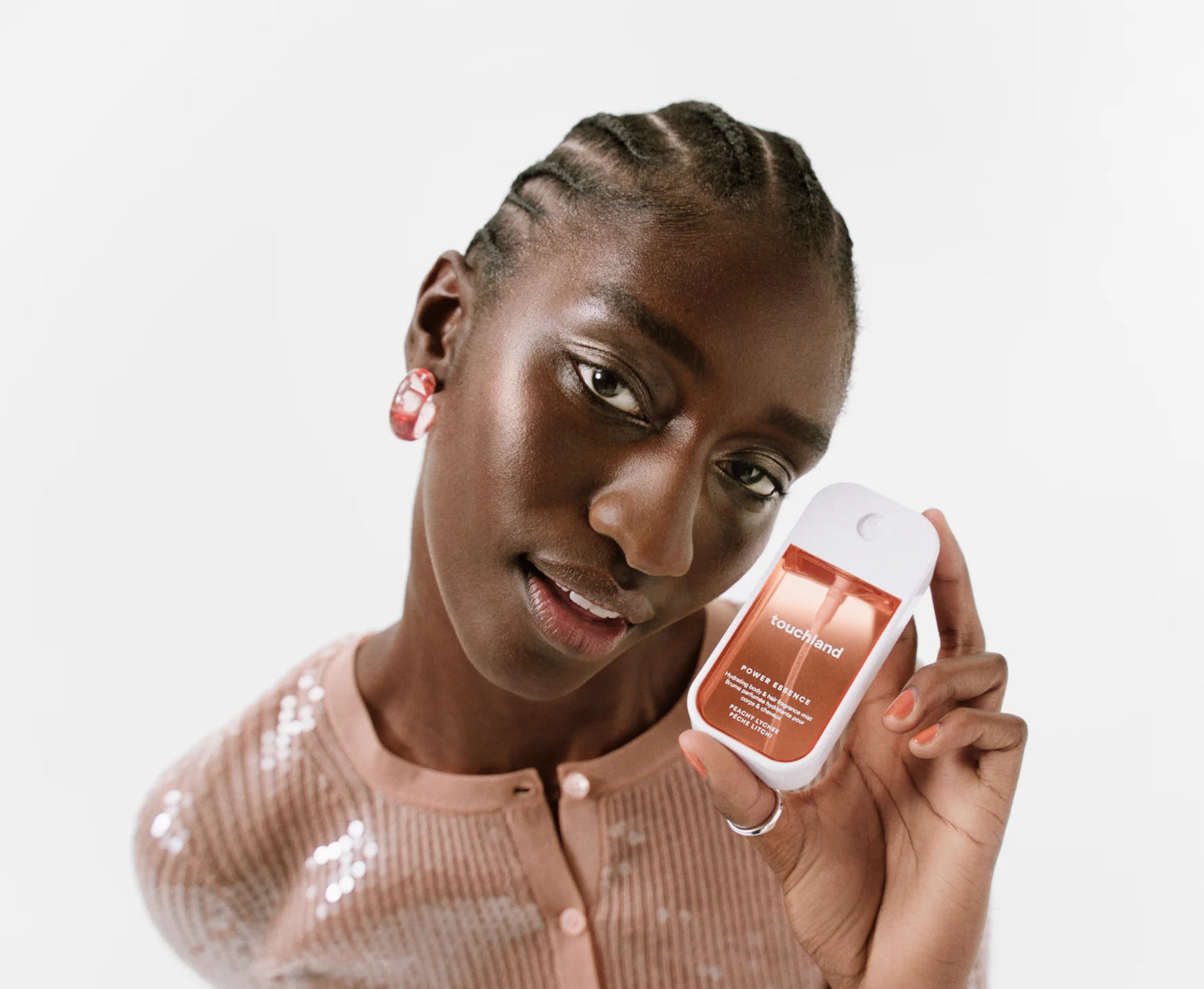 Power Essence Body & Hair Fragrance Mist Peachy Lychee - Touchland