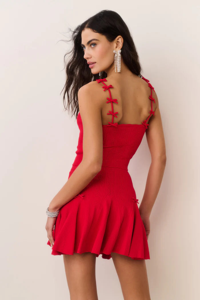 Garrett Rib Pointelle Top Candy Apple - LoveShackFancy