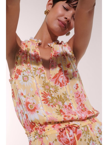 Clara Mini Dress Yellow 90's - Poupette St. Barth