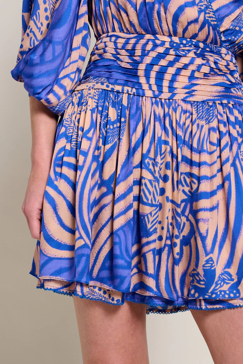 Colleen Mini Dress Blue Japonism - Poupette St Barth