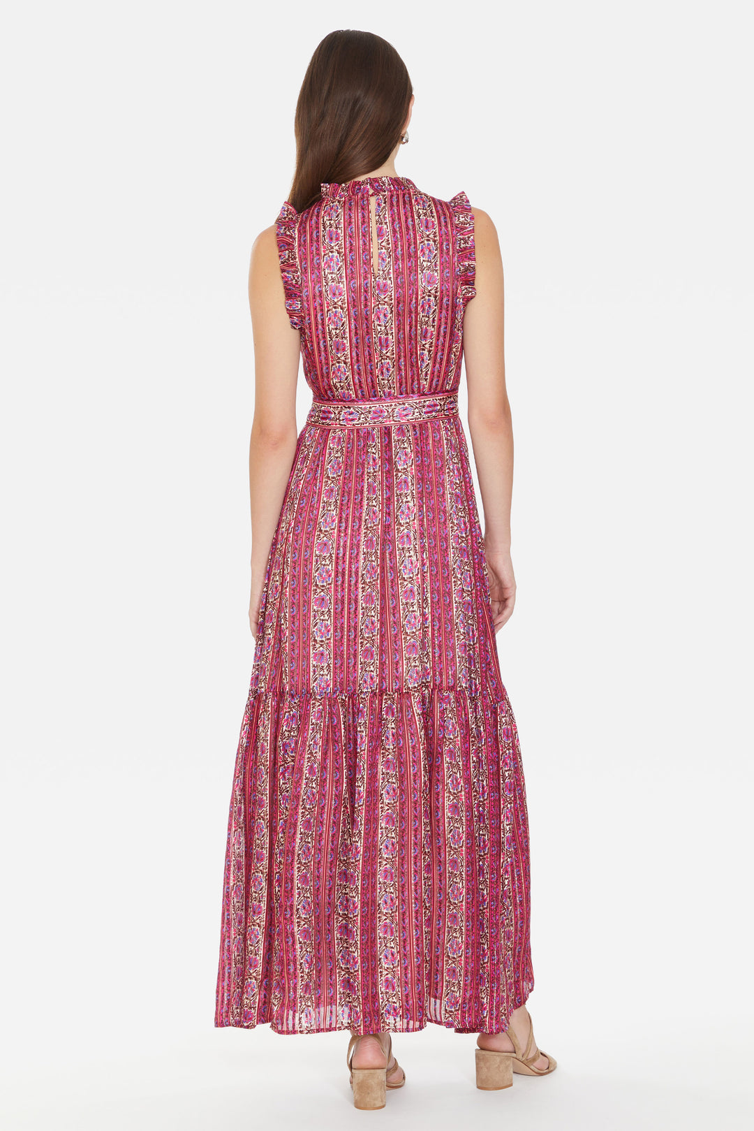 Alice Dress Lychee Stripe - Marie Oliver