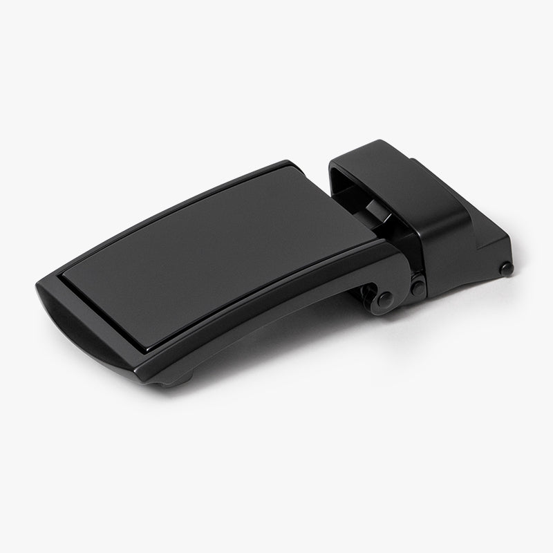 Grey Canvas Belt with Matte Black Buckle - Slide Belts