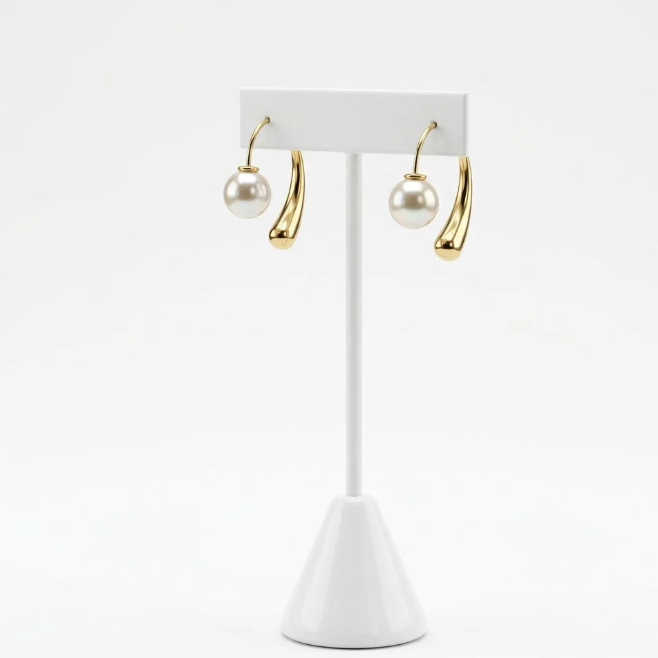 The Pearl Slide Earrings Gold - Love You More
