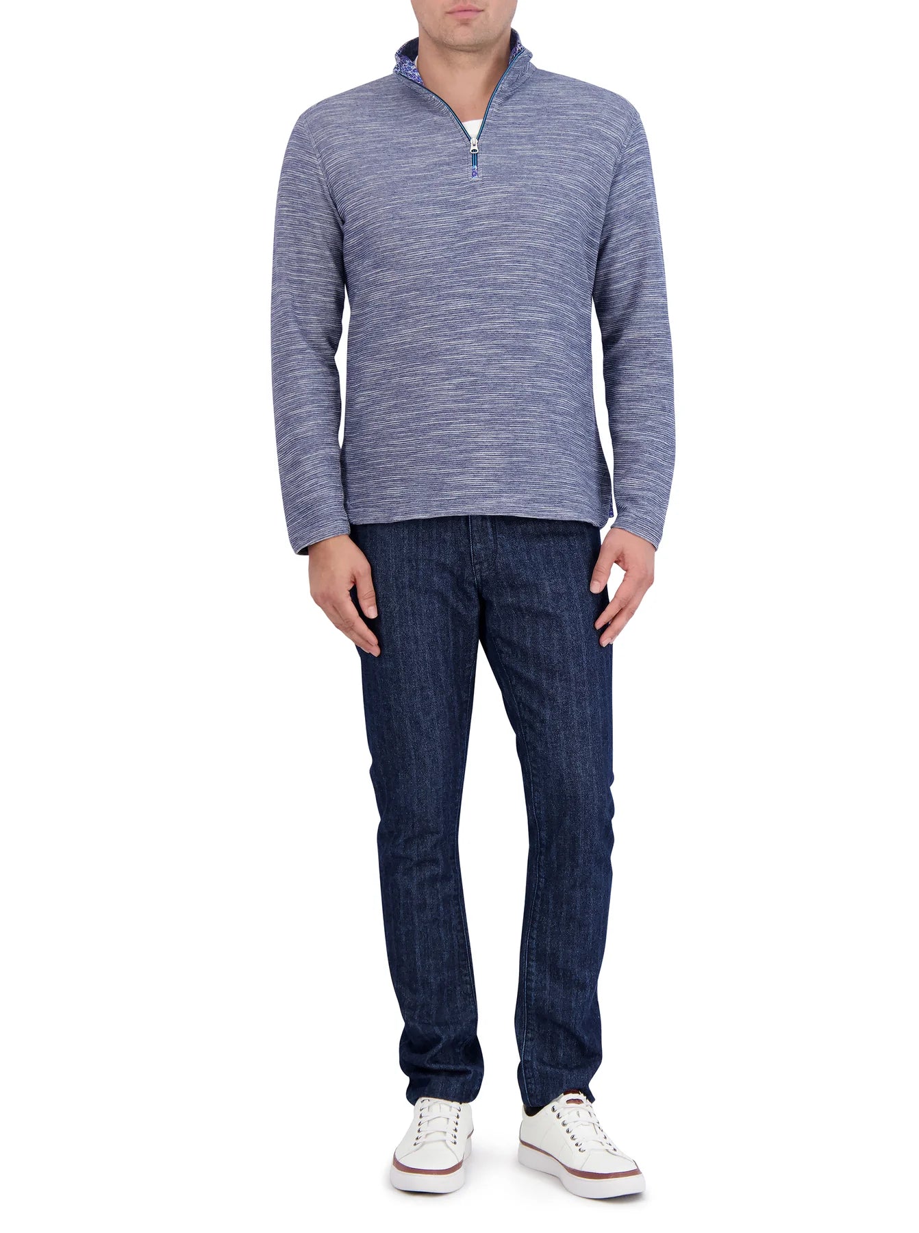 Ledson Long Sleeve Knit Navy - Robert Graham