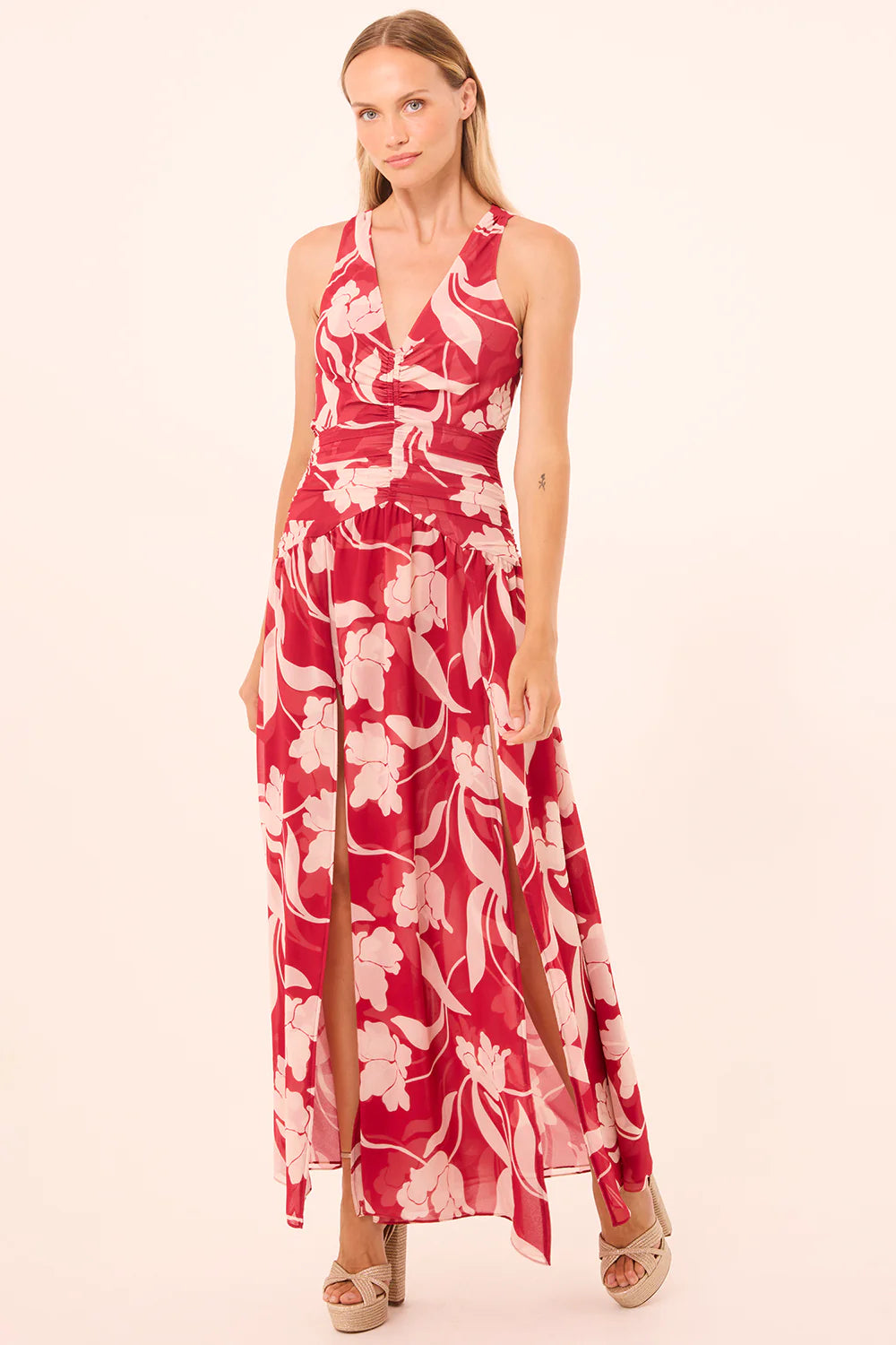 imogen maxi dress Misa Women's Imogen Dress Cherry Flora / S