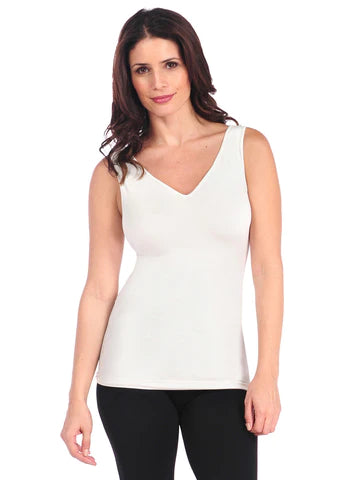 Tees By Tina - Reversible Smooth Tank White