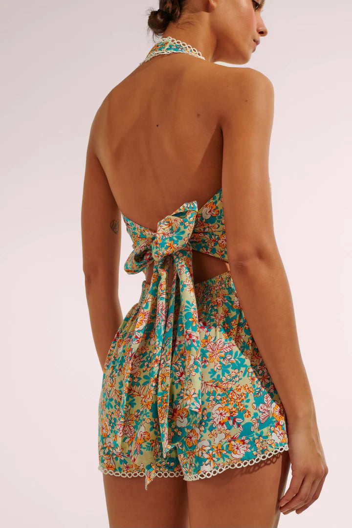 Short Jumpsuit Beth Green Sweet Bell - Poupette St Barth