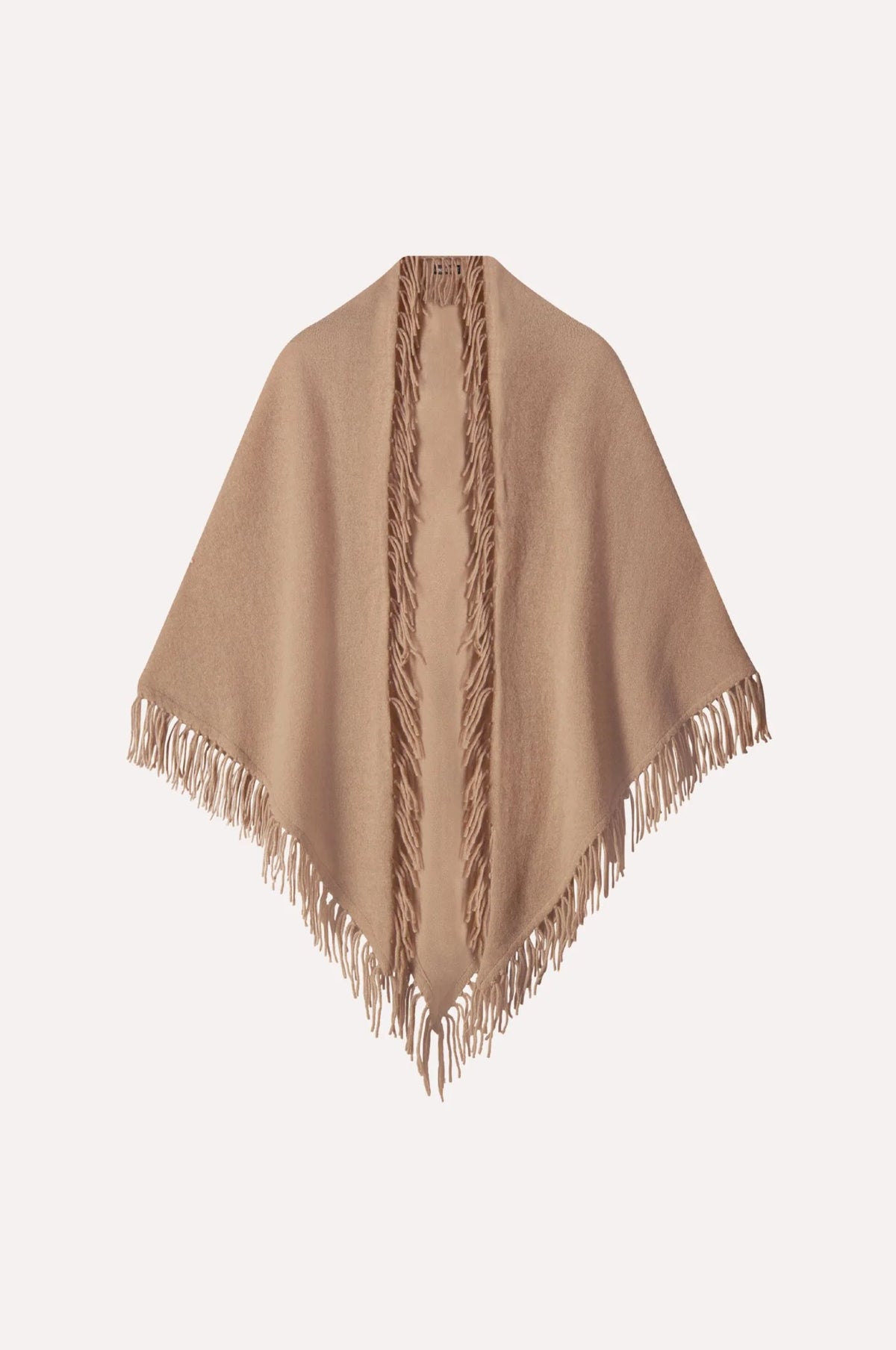 Cashmere Fringe Shawl Camel - Minnie Rose