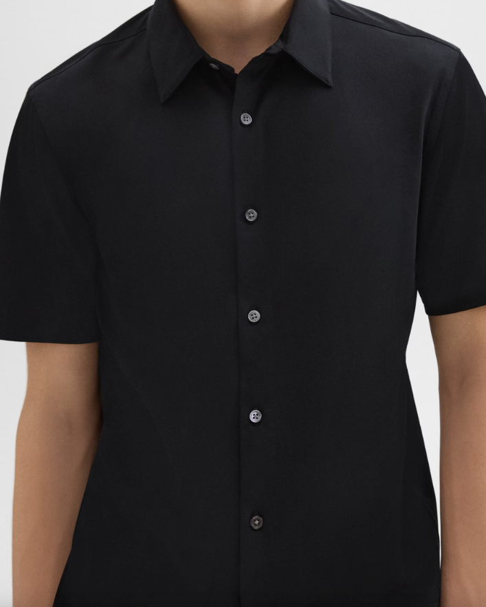 Irving Short Sleeve Shirt Black - Theory Men