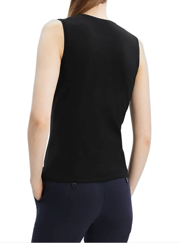 Crew Neck Shell Pullover Black - Theory Women