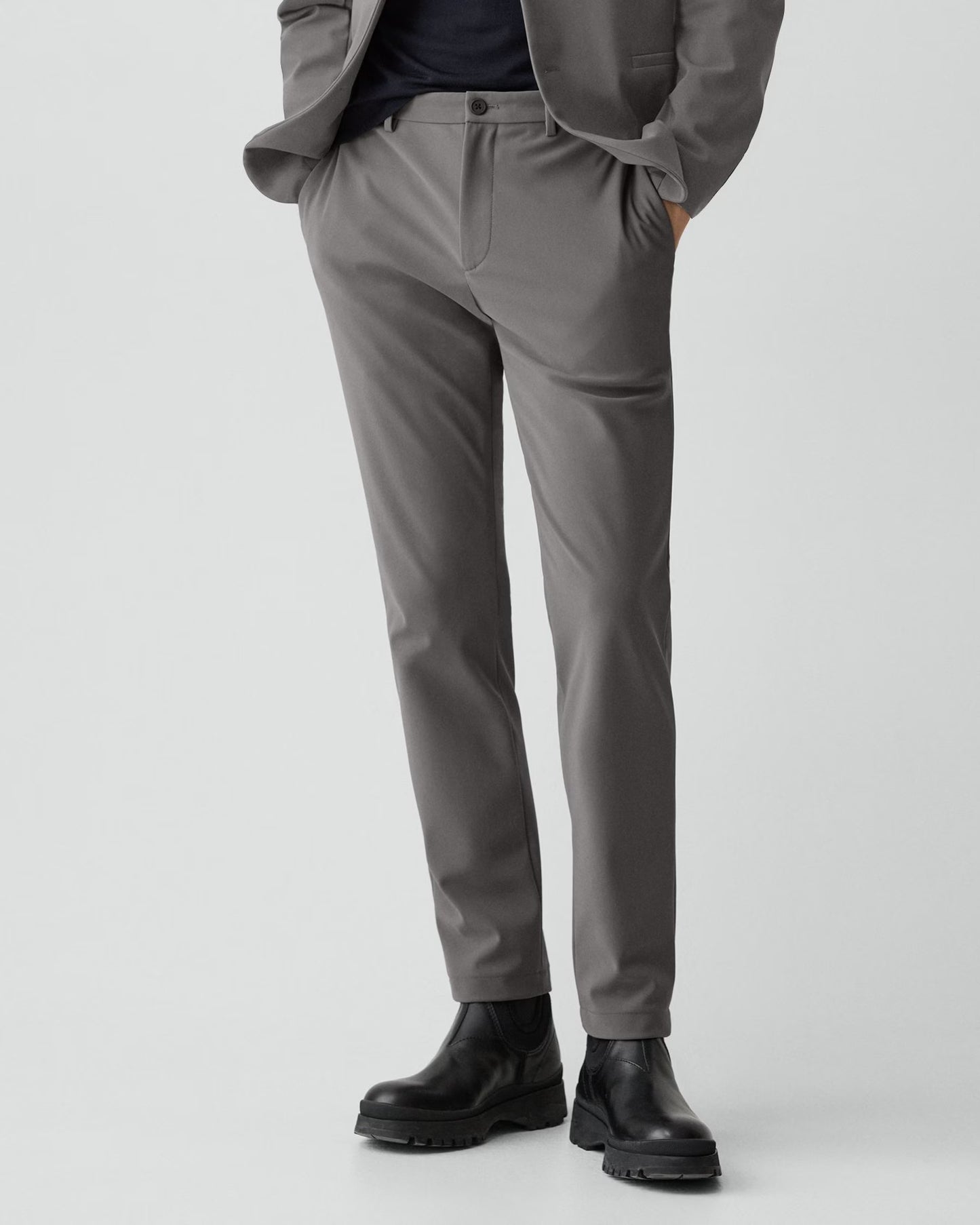 Zaine Pant Precision Ponte Carbon - Theory Men