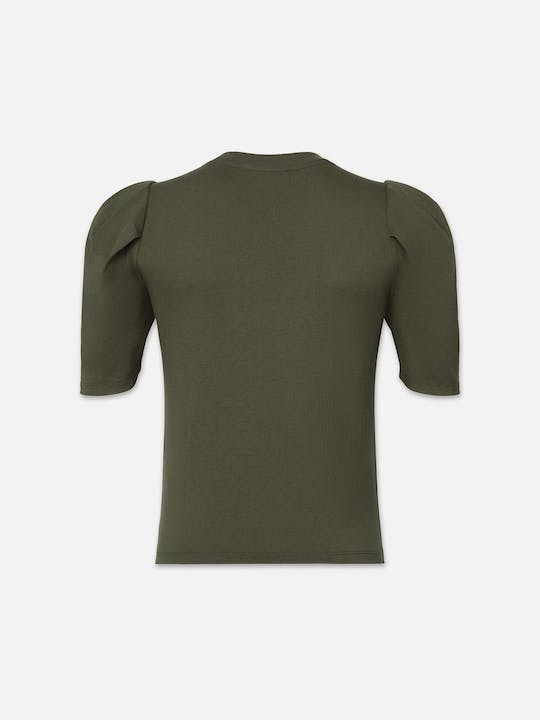 Draped Femme Tee in Fatigue - Frame