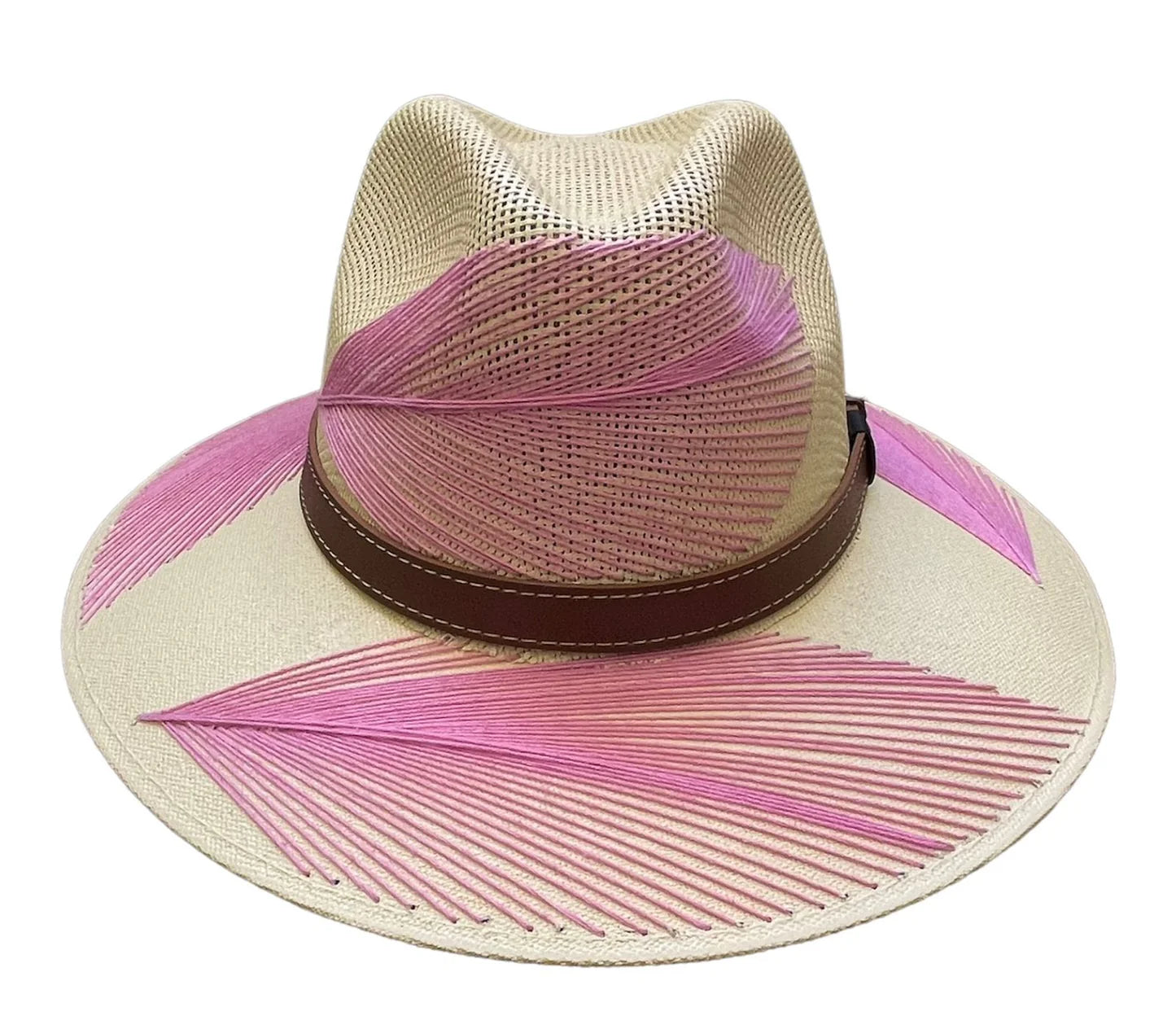 Pluma Embroidered Hat Blush Pink - Chisme Lifestyle