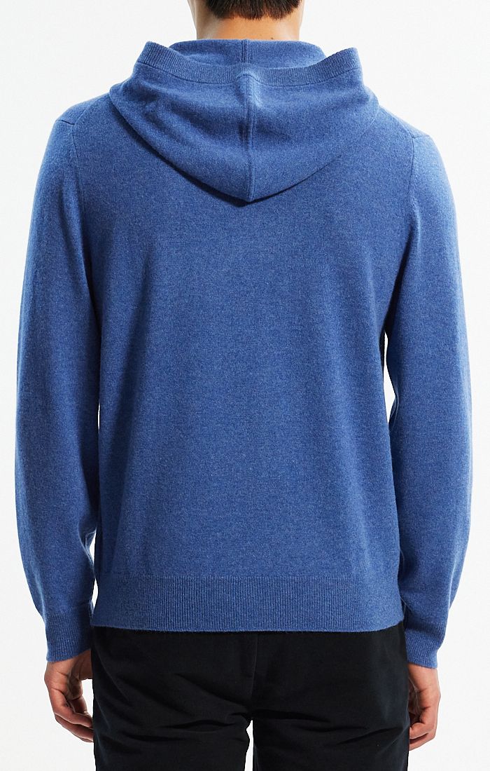 Cashmere Hilles Hoodie Indigo Melange - Theory Men