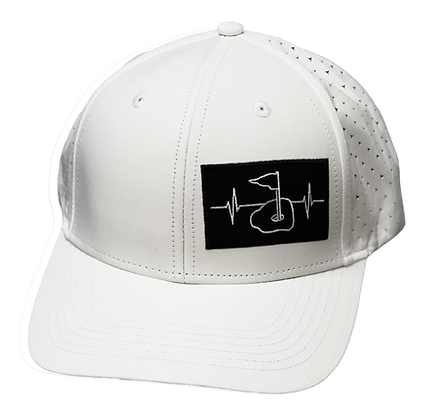 Golf 6 Panel Hat White - Florida Heartbeat Brand
