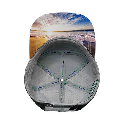 Florida 7 Panel Cork Hat Gray/Charcoal - The Heartbeat Brand