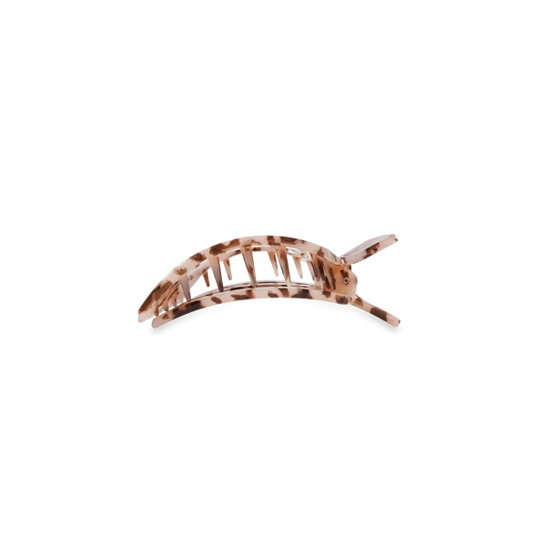 Small Flat Square Hair Clip Blonde Tortoise - TELETIES