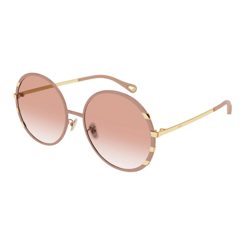 Women's Metal Round Sunglasses Pink Gold Orange - Chloé Women's Metal Round Sunglasses Pink Gold Orange - Chloé