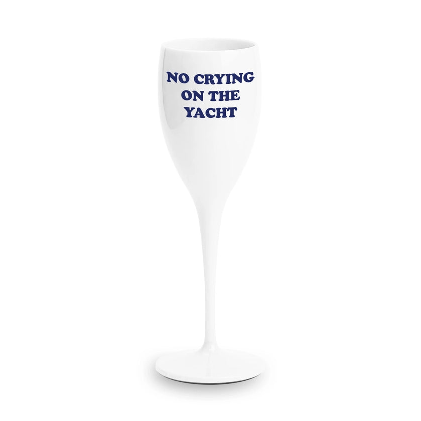 Champagne Flute No Crying On The Yacht - Toss Designs