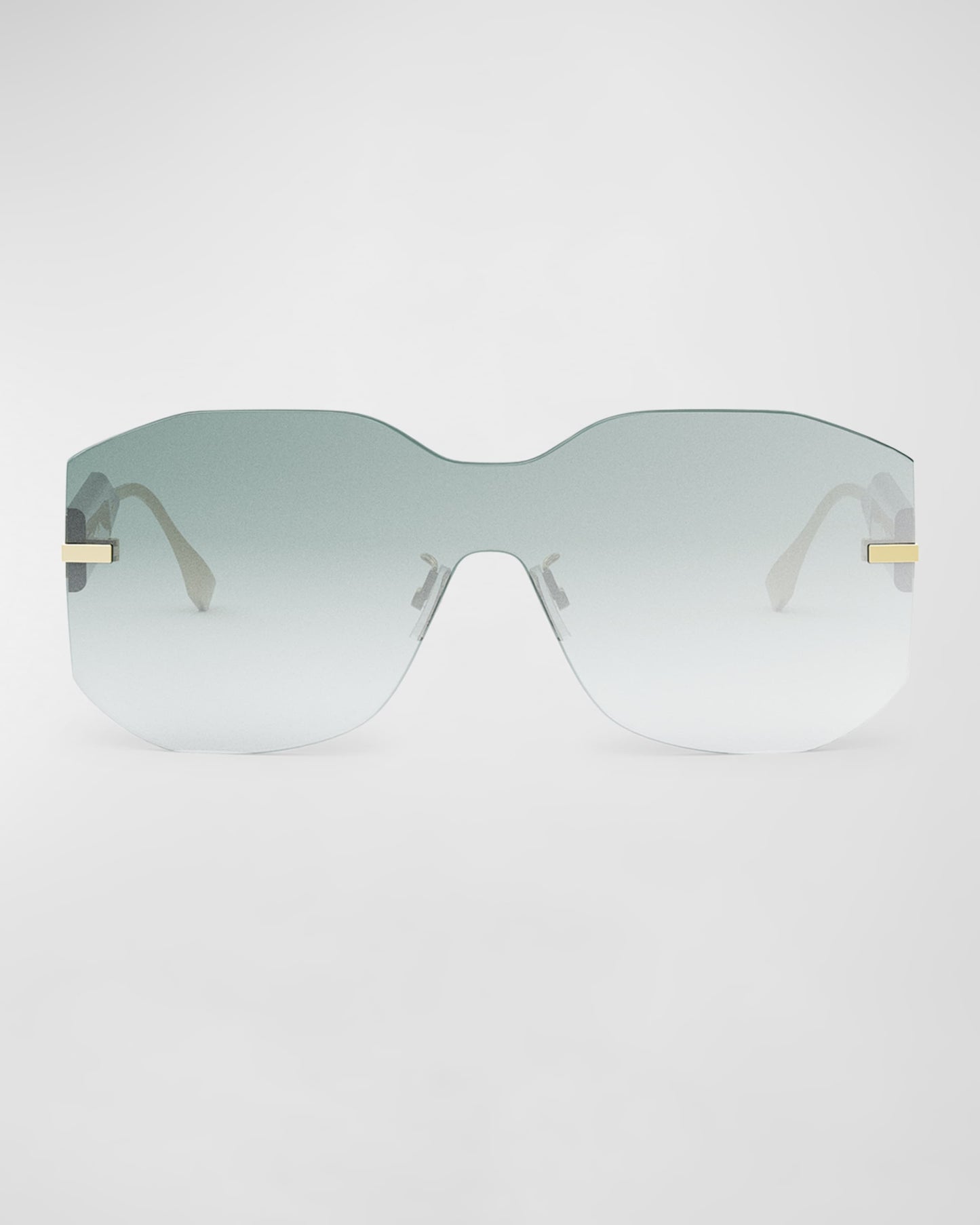 Fendigraphy Sunglasses Shiny Endura Gold / Gradient Green - FENDI