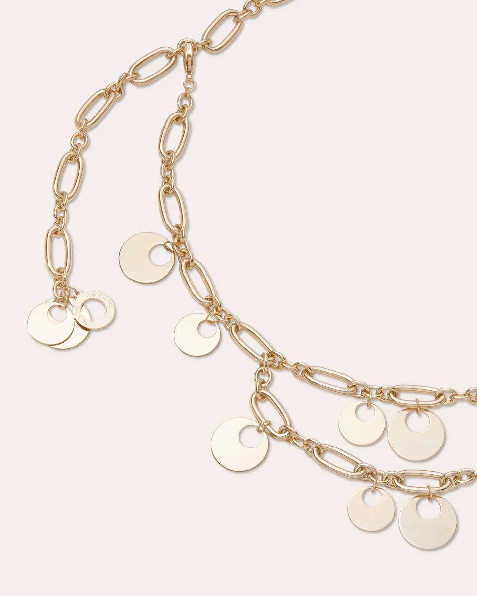 Mckayla Pailette Charm Chain Belt Gold - Ramy Brook