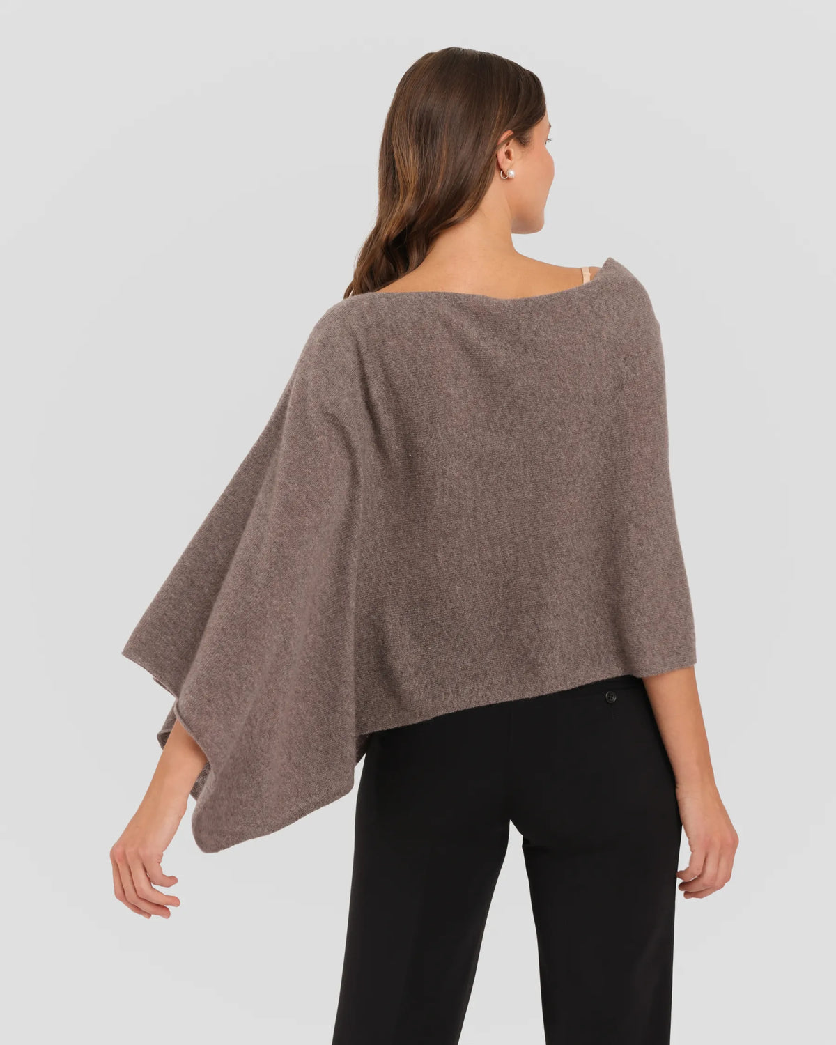 Cashmere Poncho Portobello - Jackie Z Style Co.