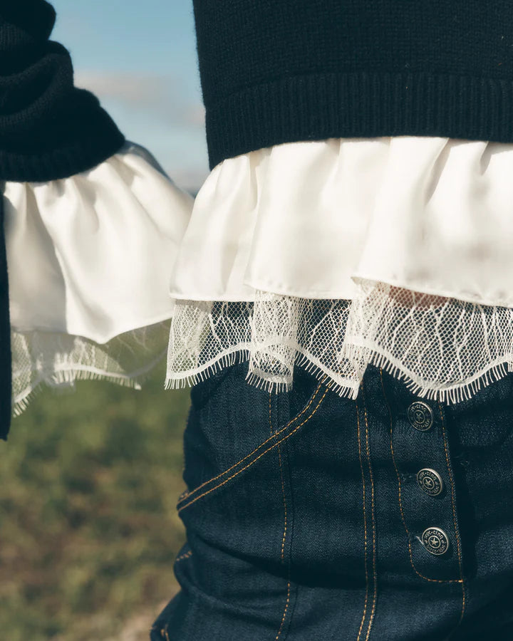 Milla Pullover Black/Ivory - Cinq à Sept