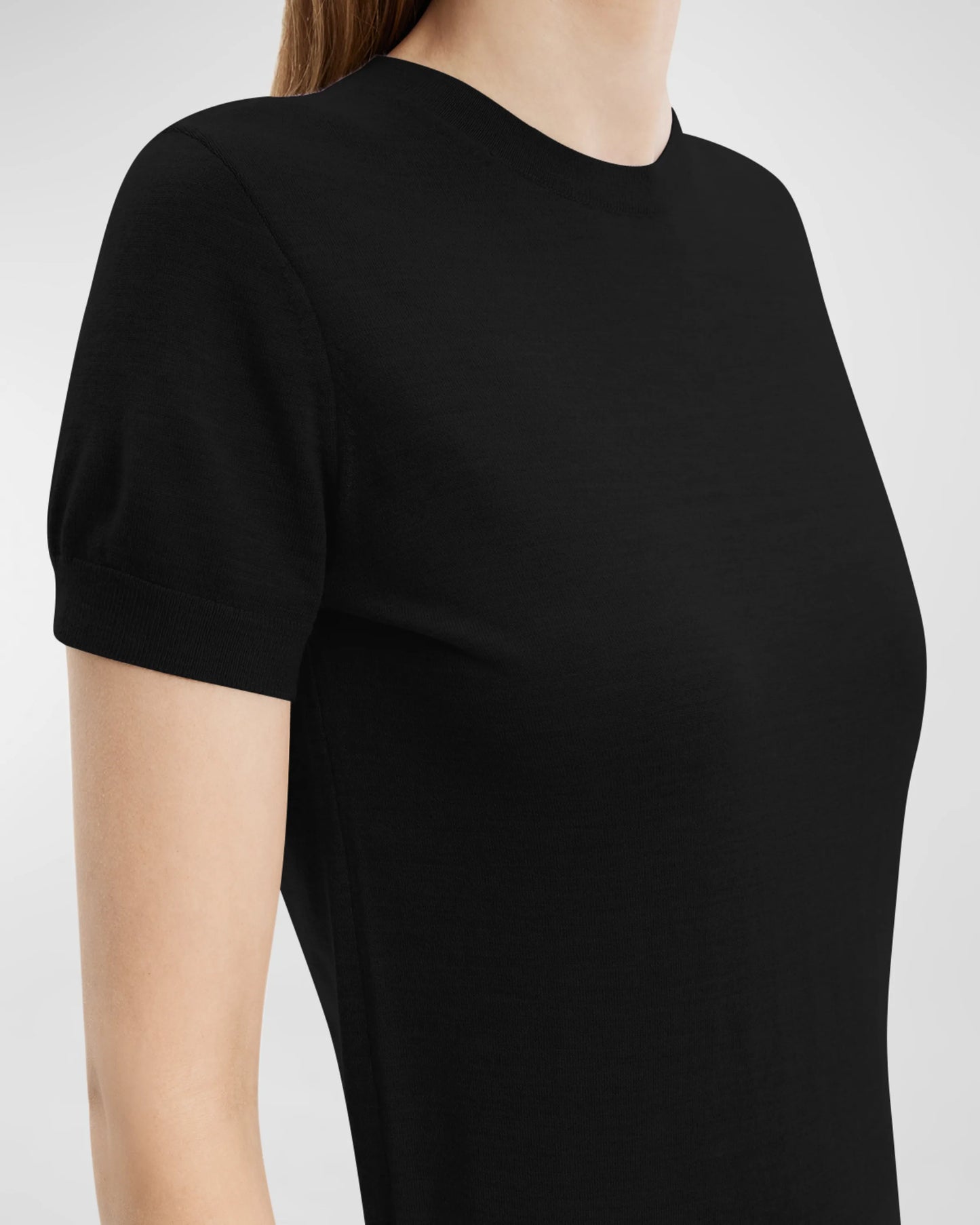 Basic Tee Regal Merino Black - Theory Women