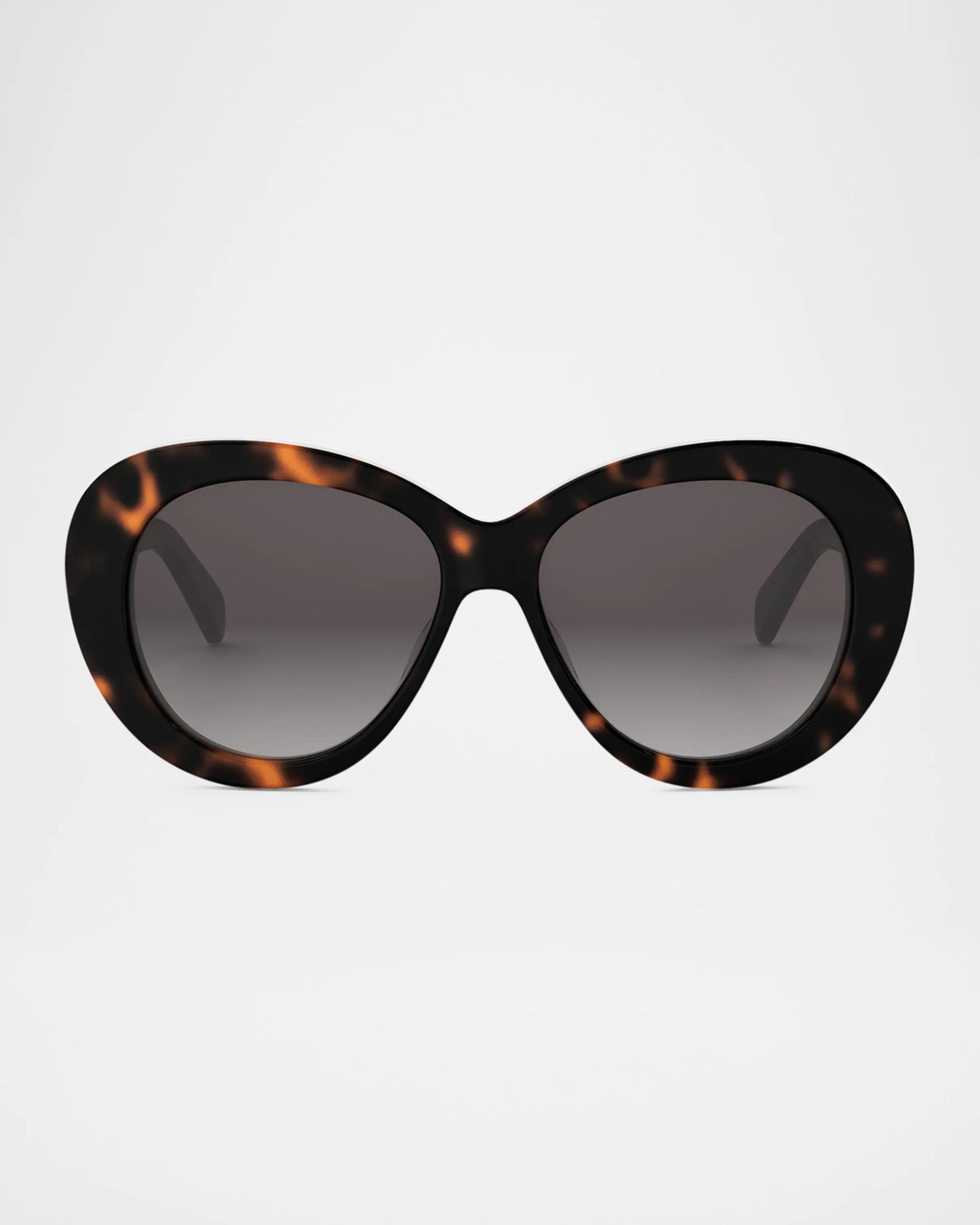 Triomphe Oval Acetate Sunglasses Dark Havana - CELINE