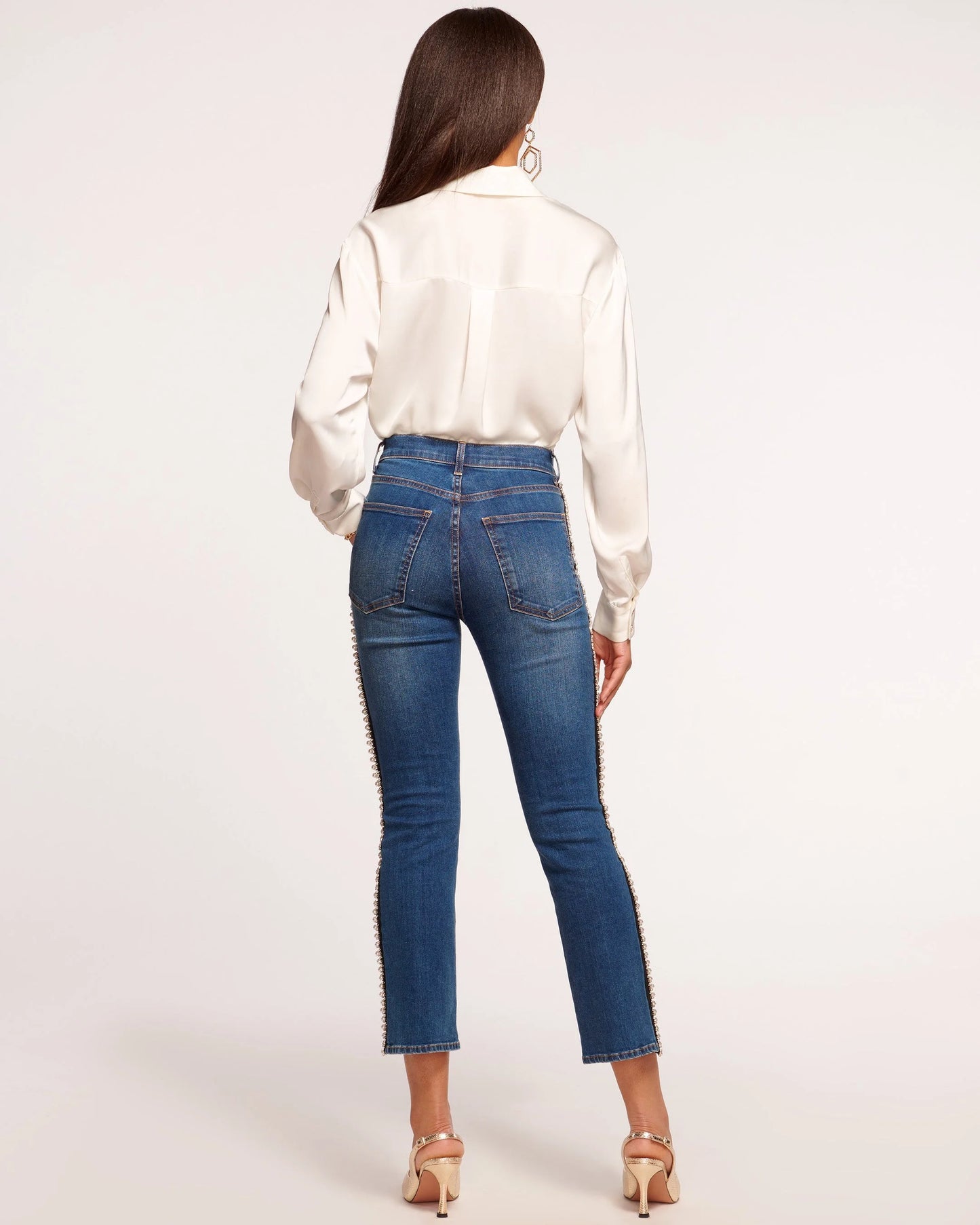 Val Cropped Pearl Jean Medium Wash - Ramy Brook