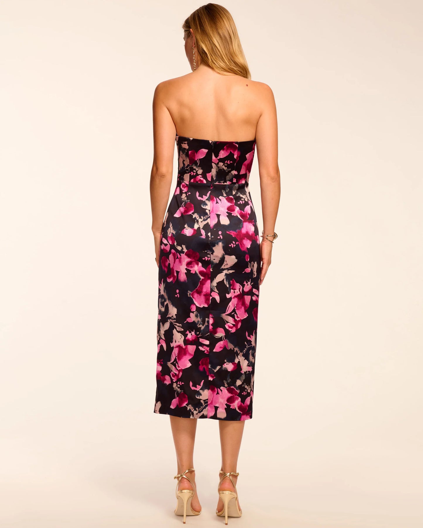 Dory Strapless Ruched Midi Dress Wild Floral - Ramy Brook