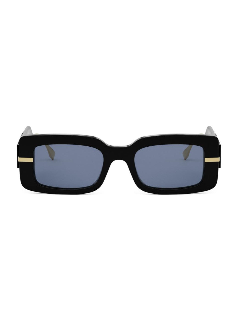 Acetate Rectangle Sunglasses Black - FENDI