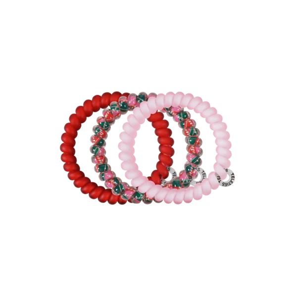 Small Hair Ties Tied in Tartan - TELETIES