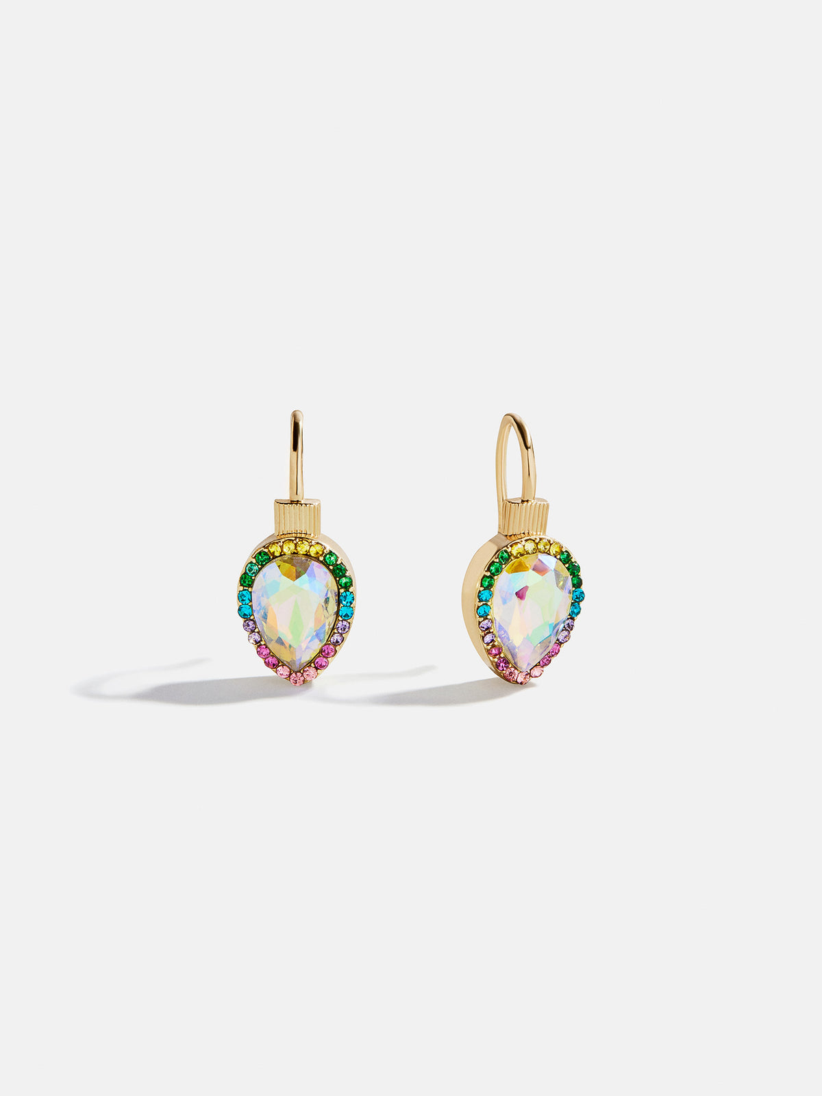 Merry & Bright Christmas Drop Earrings Gold - BaubleBar