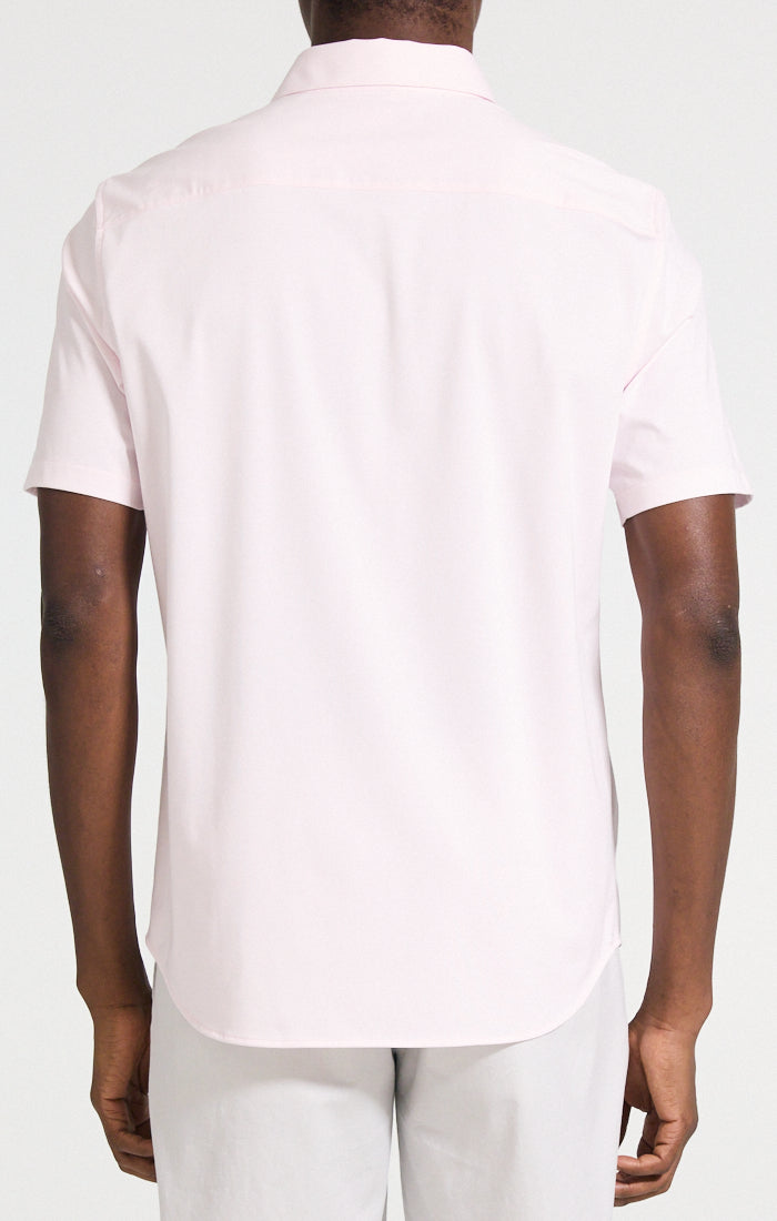 Irving Short Sleeve Shirt Structure Knit Dogwood - Theory Men