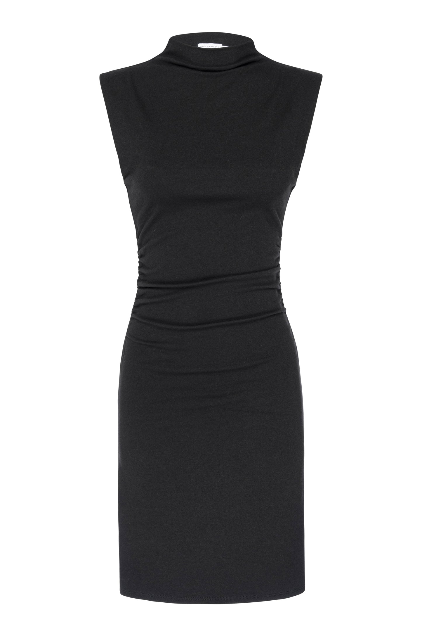 Super Stretch Jersey Mock Neck Mini Dress Black - Good American