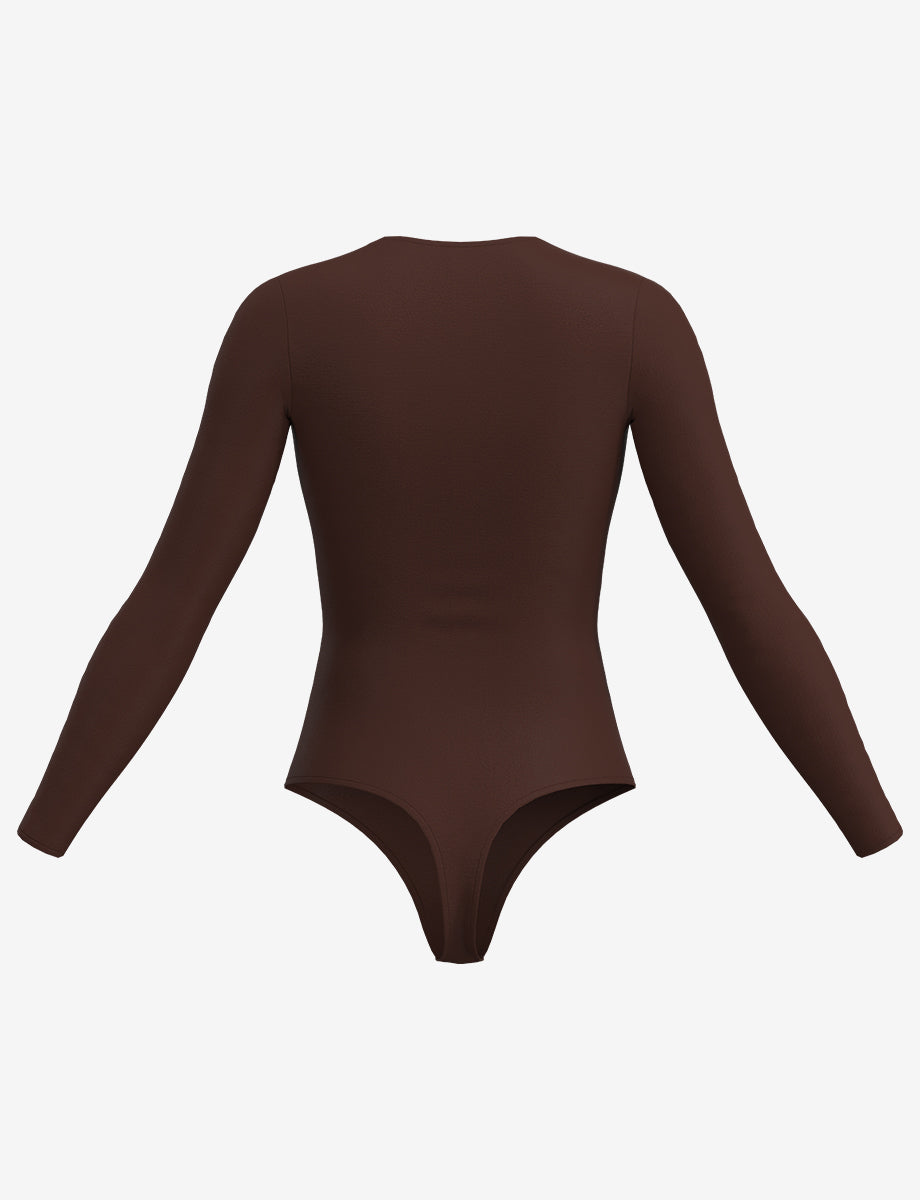 Ballet Long Sleeve Bodysuit With Thumbholes Copper - Commando