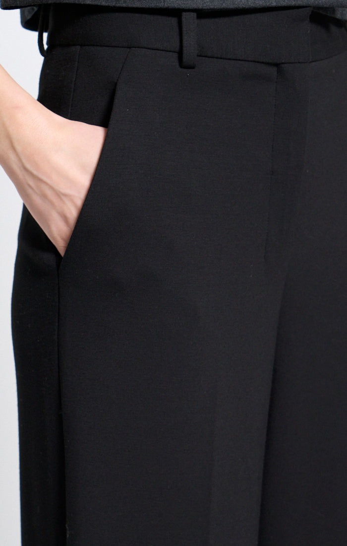 Straight Leg Trouser Double Knit Black - Theory Women