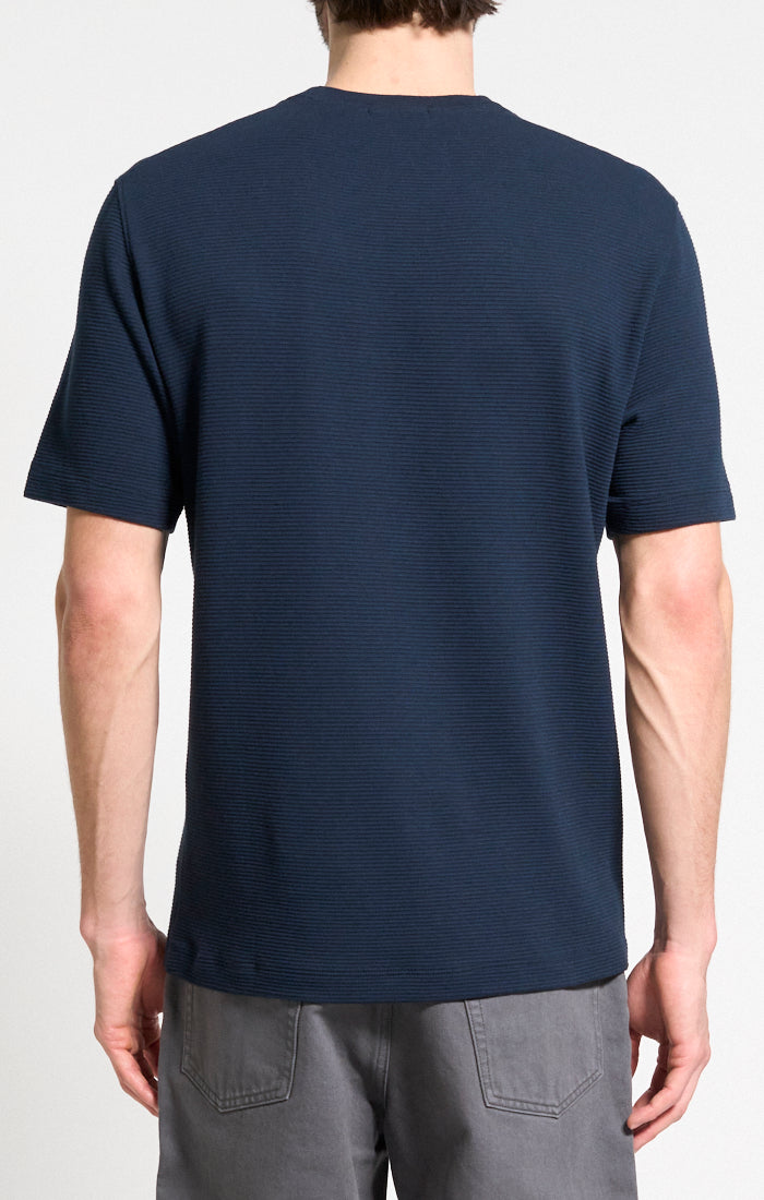 Delroy Studio Textured Tee Baltic - Theory Men