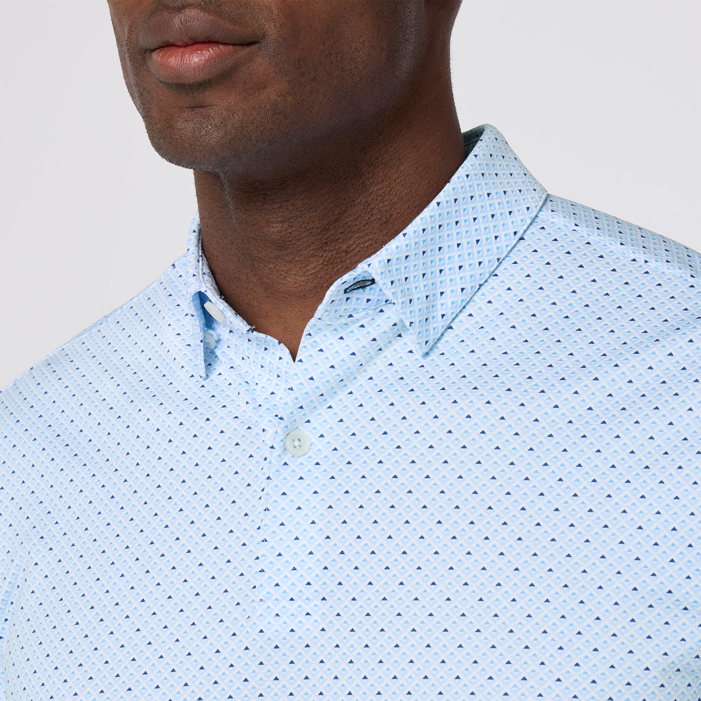 Halyard Polo Cloud Blue Triangle Shadow - Mizzen + Main