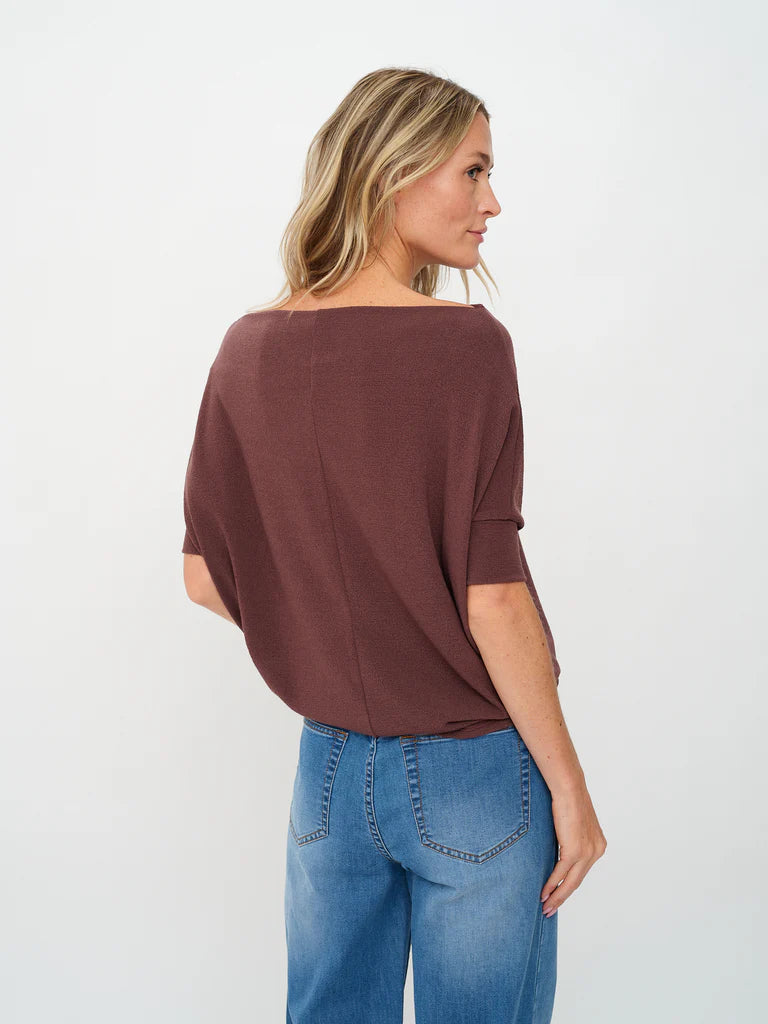 The Short Sleeve Anywhere Top Raisin - Six Fifty Clothing