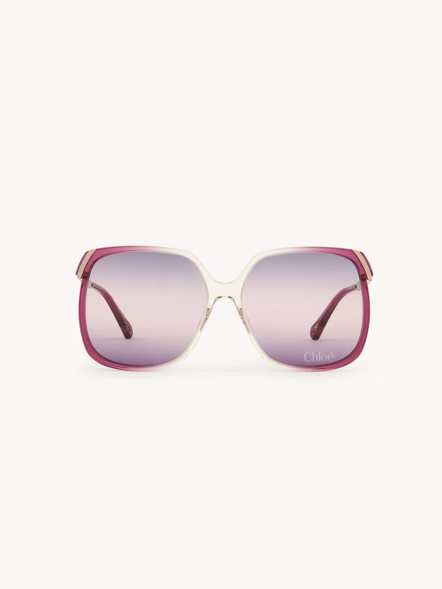 Women's Gradient Square Sunglasses Violet - Chloé