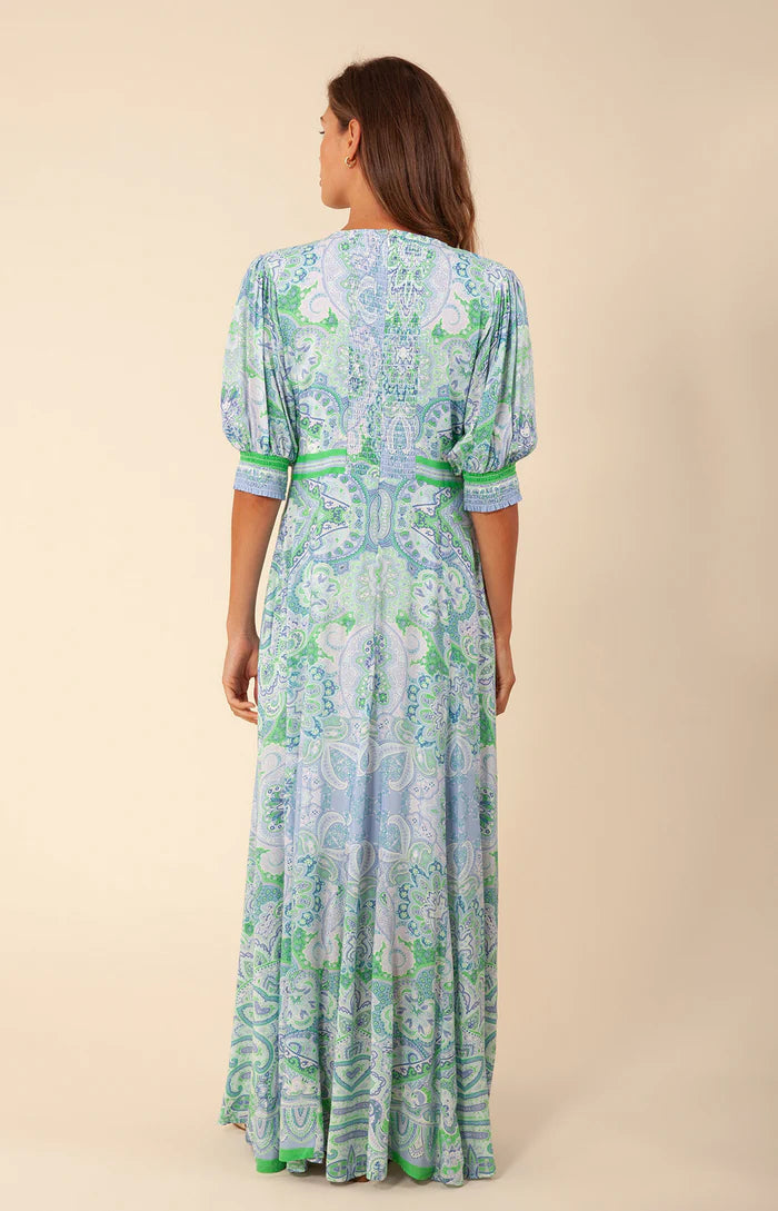 Hale Bob - Goya Button Up Maxi Dress Blue