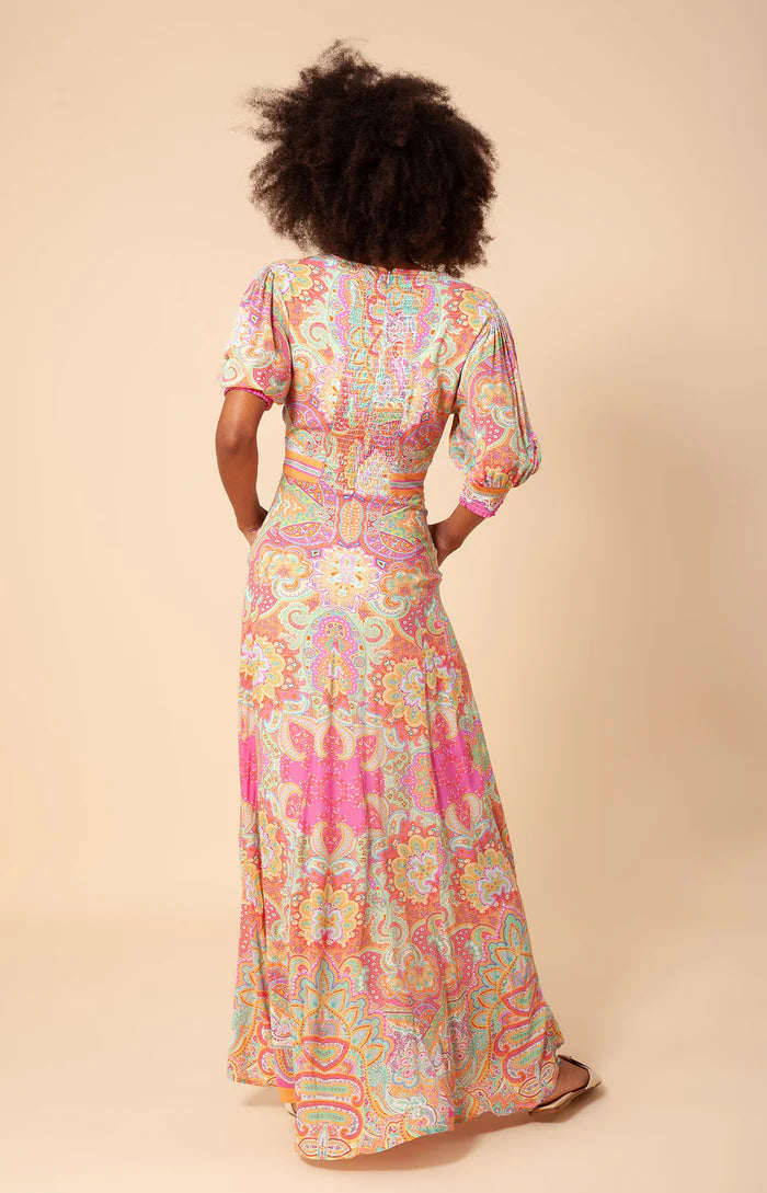 Hale Bob - Goya Button Up Maxi Dress Pink