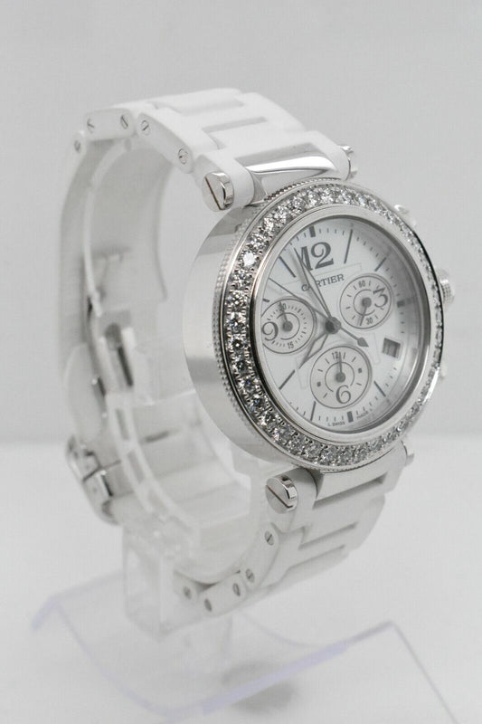 Cartier Pasha White Mother of Pearl Diamond Watch